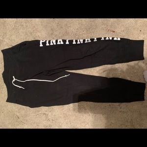 Black pink sweatpants Medium